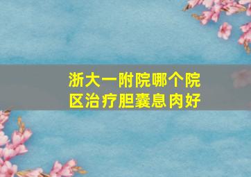 浙大一附院哪个院区治疗胆囊息肉好