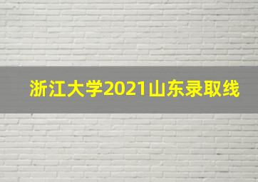 浙江大学2021山东录取线