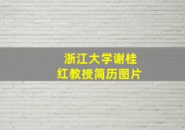 浙江大学谢桂红教授简历图片