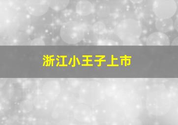 浙江小王子上市