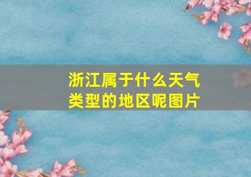 浙江属于什么天气类型的地区呢图片