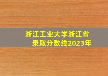 浙江工业大学浙江省录取分数线2023年