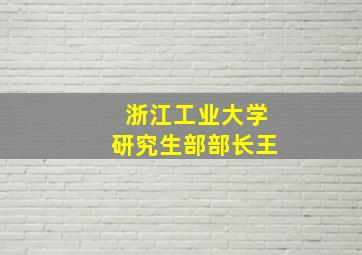 浙江工业大学研究生部部长王