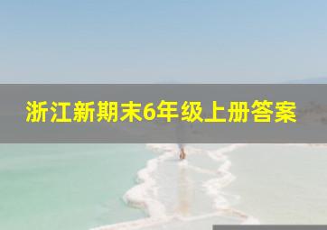 浙江新期末6年级上册答案