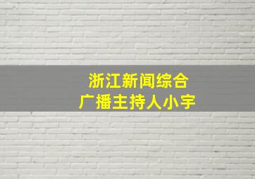 浙江新闻综合广播主持人小宇