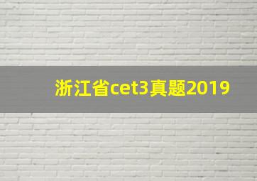 浙江省cet3真题2019