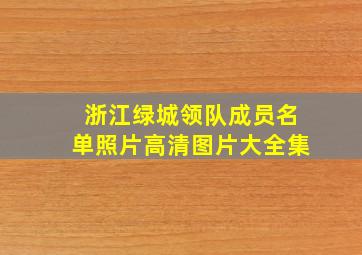 浙江绿城领队成员名单照片高清图片大全集