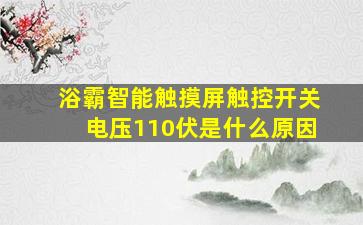 浴霸智能触摸屏触控开关电压110伏是什么原因