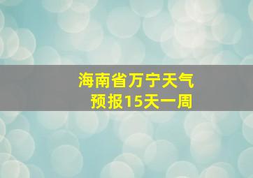 海南省万宁天气预报15天一周