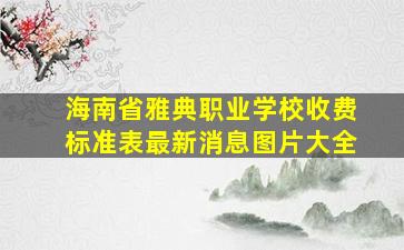 海南省雅典职业学校收费标准表最新消息图片大全