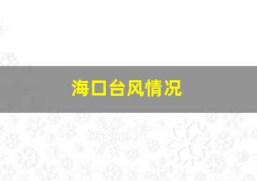 海口台风情况