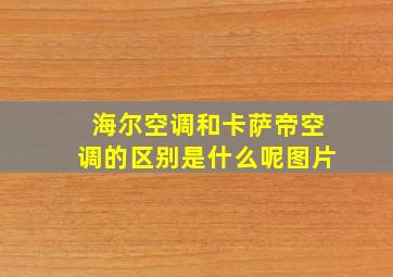 海尔空调和卡萨帝空调的区别是什么呢图片