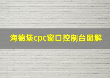 海德堡cpc窗口控制台图解