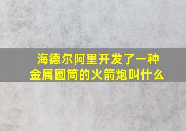 海德尔阿里开发了一种金属圆筒的火箭炮叫什么