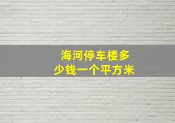 海河停车楼多少钱一个平方米