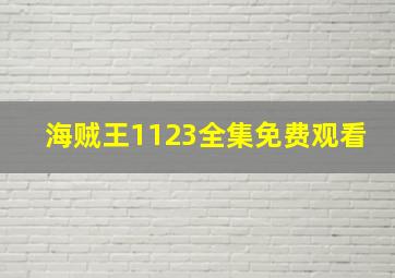 海贼王1123全集免费观看