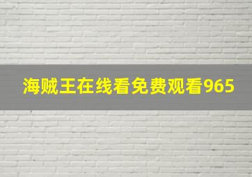 海贼王在线看免费观看965