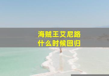 海贼王艾尼路什么时候回归