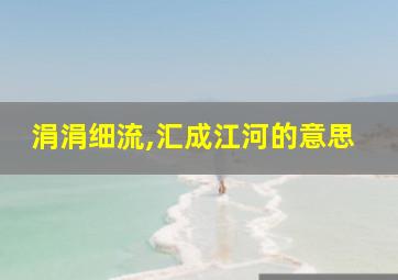 涓涓细流,汇成江河的意思