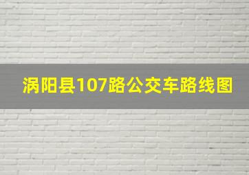 涡阳县107路公交车路线图