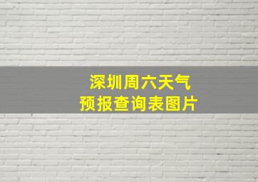 深圳周六天气预报查询表图片