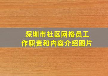 深圳市社区网格员工作职责和内容介绍图片