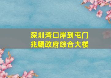 深圳湾口岸到屯门兆麟政府综合大楼