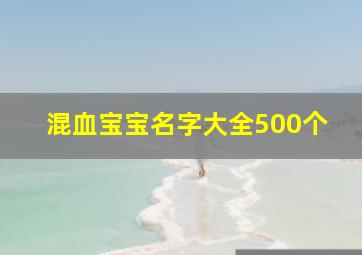 混血宝宝名字大全500个