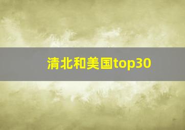 清北和美国top30