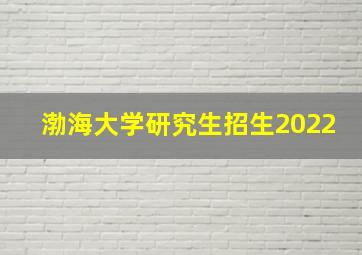 渤海大学研究生招生2022