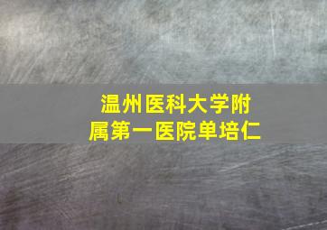 温州医科大学附属第一医院单培仁