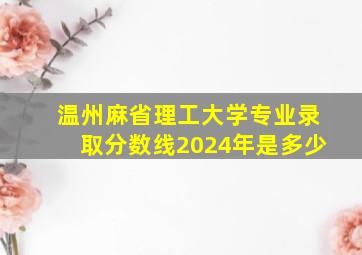 温州麻省理工大学专业录取分数线2024年是多少