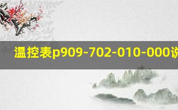 温控表p909-702-010-000说明书