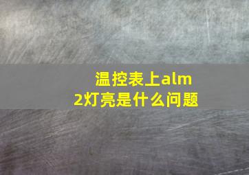 温控表上alm2灯亮是什么问题