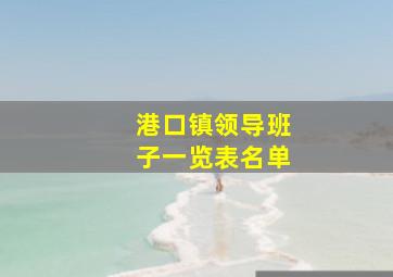 港口镇领导班子一览表名单