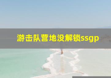 游击队营地没解锁ssgp