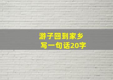 游子回到家乡写一句话20字