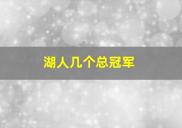 湖人几个总冠军