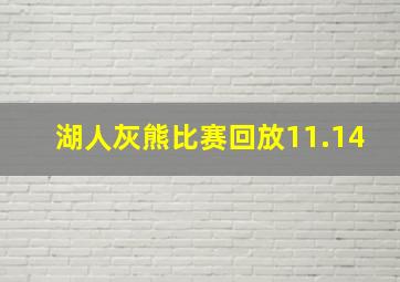 湖人灰熊比赛回放11.14