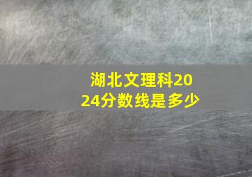 湖北文理科2024分数线是多少