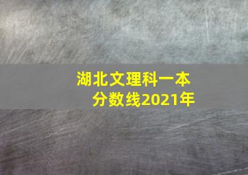 湖北文理科一本分数线2021年