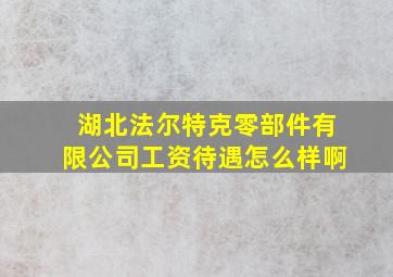 湖北法尔特克零部件有限公司工资待遇怎么样啊