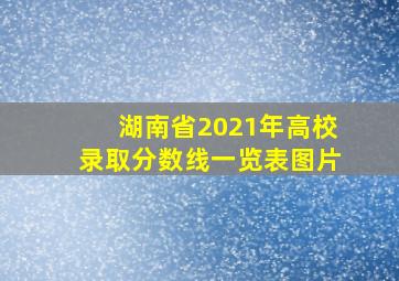 湖南省2021年高校录取分数线一览表图片