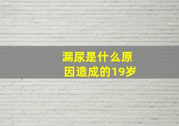 漏尿是什么原因造成的19岁