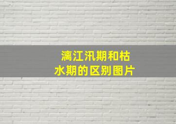 漓江汛期和枯水期的区别图片