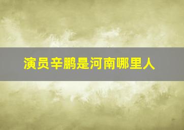 演员辛鹏是河南哪里人