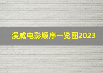 漫威电影顺序一览图2023