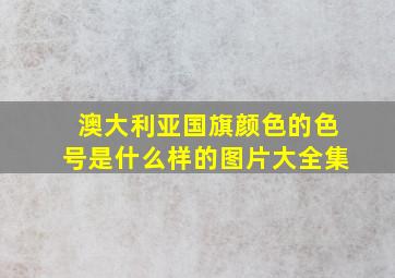 澳大利亚国旗颜色的色号是什么样的图片大全集