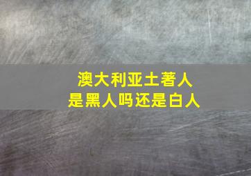 澳大利亚土著人是黑人吗还是白人