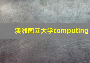 澳洲国立大学computing